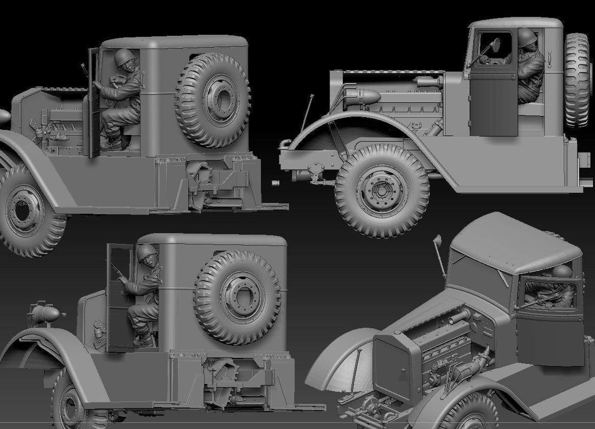 Thunder Model F35010 US Crew WLF Wrecker Series 1-4 with Optional French Heads 1/35