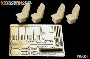 Voyager Model PEA234 Modern USMC HUMVEE family High back seats w/ seat belts (4 CHOICE) (FOR BRONCO) 1/35