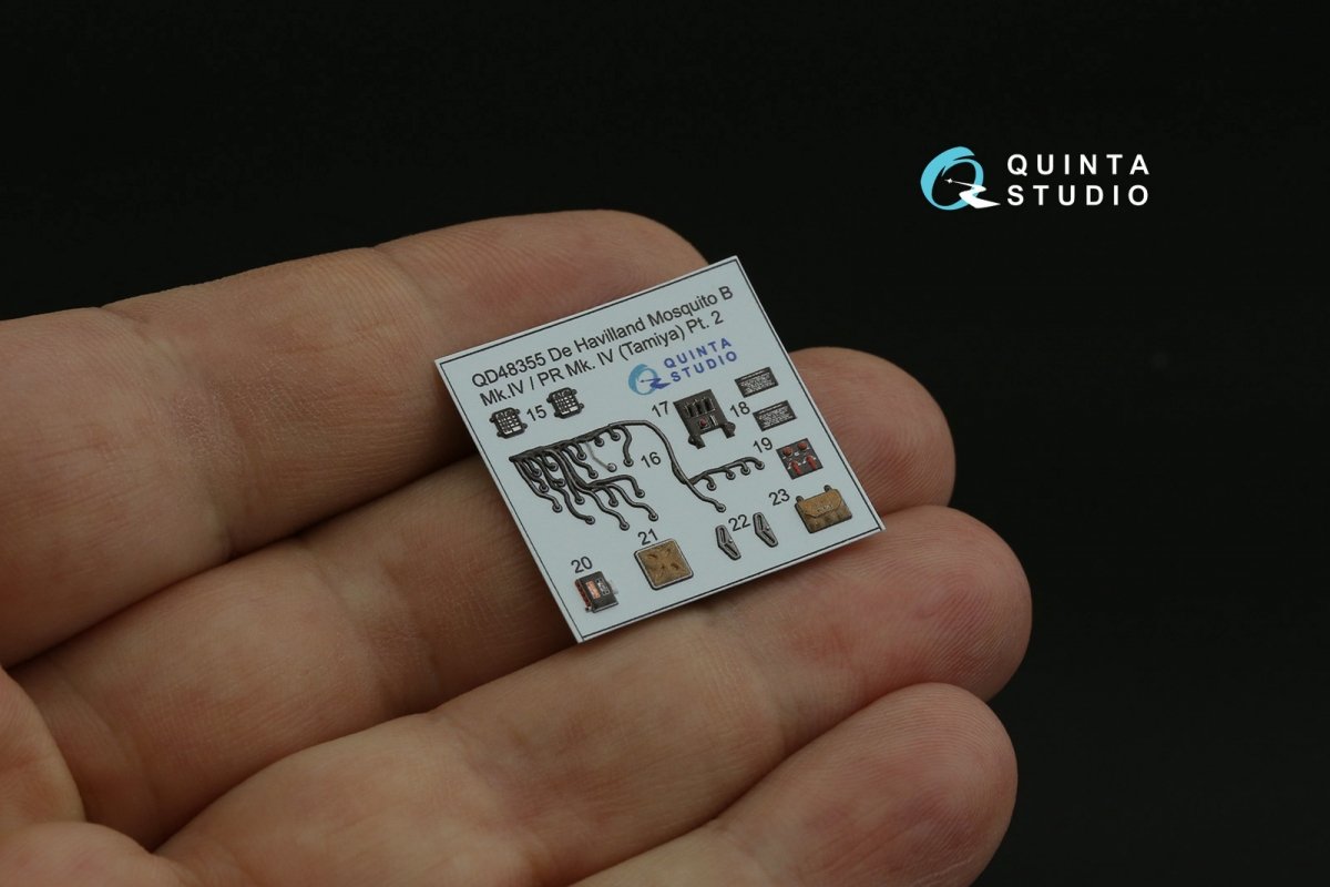 Quinta Studio QD48355 DH Mosquito B Mk.IV/PR Mk.IV 3D-Printed &amp;amp; coloured Interior on decal paper (Tamiya) 1/48 – imagen 3