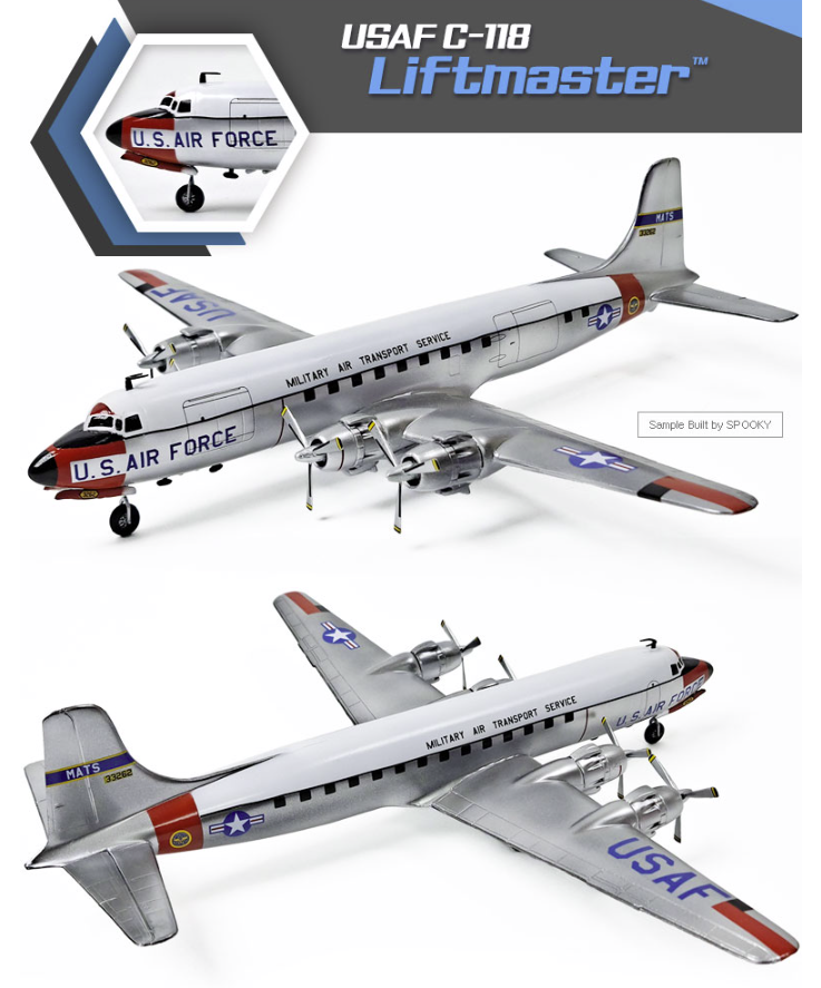 Academy 12634 USAF C-118 Liftmaster 1/144 – Bild 6