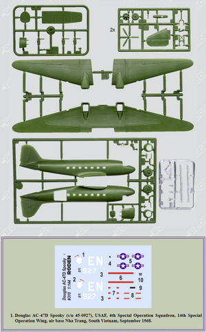 Roden 310 Douglas AC-47D Spooky 1/144 – Bild 2