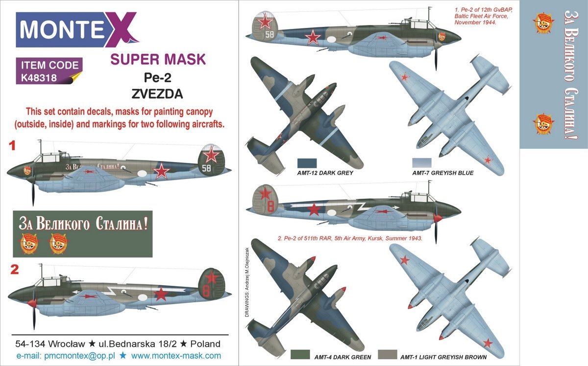 Montex K48318 Pe-2 1/48