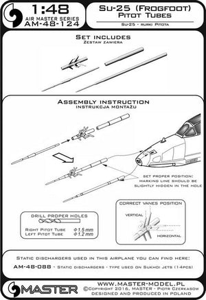 Master AM-48-124 Sukhoi Su-25 (Frogfoot) - Tubes pilotes 1/48 – image 4
