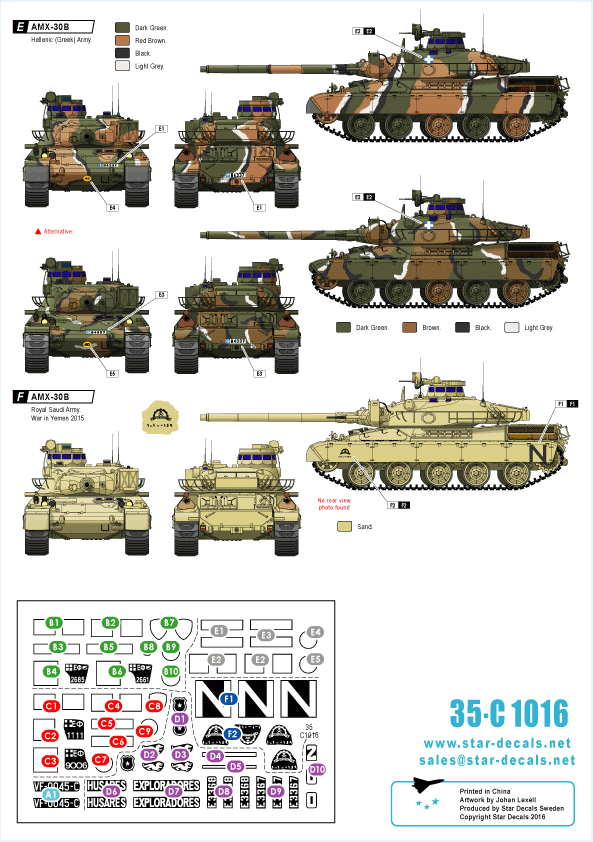 Star Decals 35-C1016 International AMX-30 B and B2 1/35 – Bild 2