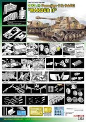 Dragon 6262 Sd.Kfz. 131 Panzerjaeger II fur Pak 40/2 &amp;quot;Marder II 1/35 – immagine 2