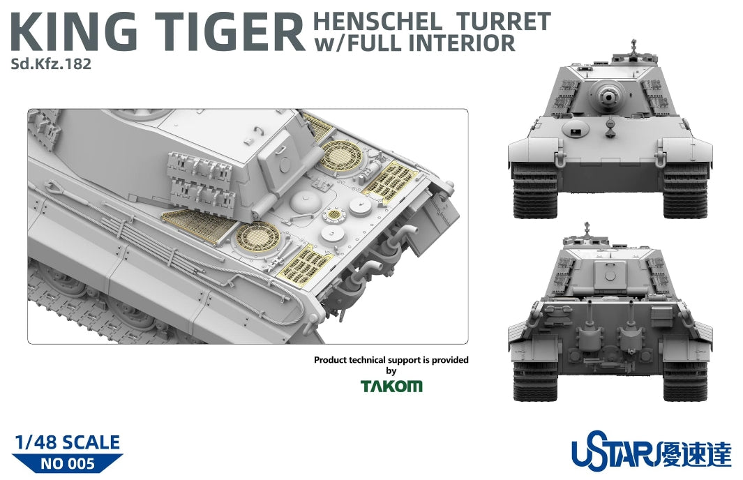 Suyata NO-005 King Tiger Henschel Turret With Full Interior 1/48 – immagine 4