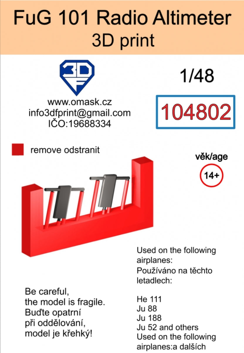 Omask 104802 FuG 101 Radio Altimeter (3D print) 1/48 – zdjęcie 2