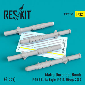 RESKIT RS32-0050 MATRA DURANDAL BOMBS (4PCS) 1/32