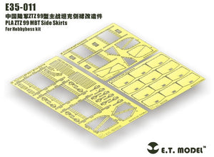 E.T Model E35-010+E35-011 PLA ZTZ 99/99A MBT Basic For Hobbyboss 82438/82439 &amp;amp; Side Skirts – immagine 11