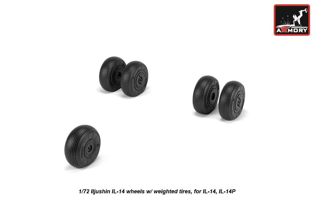 Armory Models AW72059 Iljushin IL-14 Crate wheels w/ weighted tires 1/72 – Bild 4