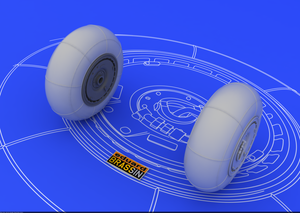 Eduard 648055 Bf 110 E/ F/G main undercarriage wheels 1/48 (EDUARD) – image 2