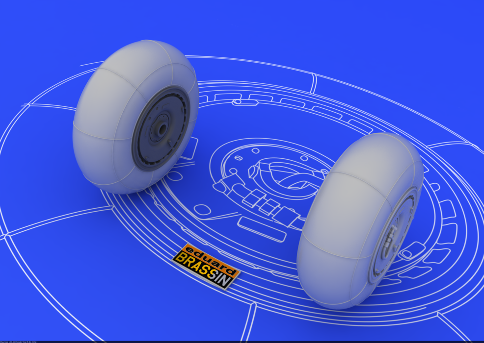 Eduard 648055 Bf 110 E/ F/G main undercarriage wheels 1/48 (EDUARD) – image 2