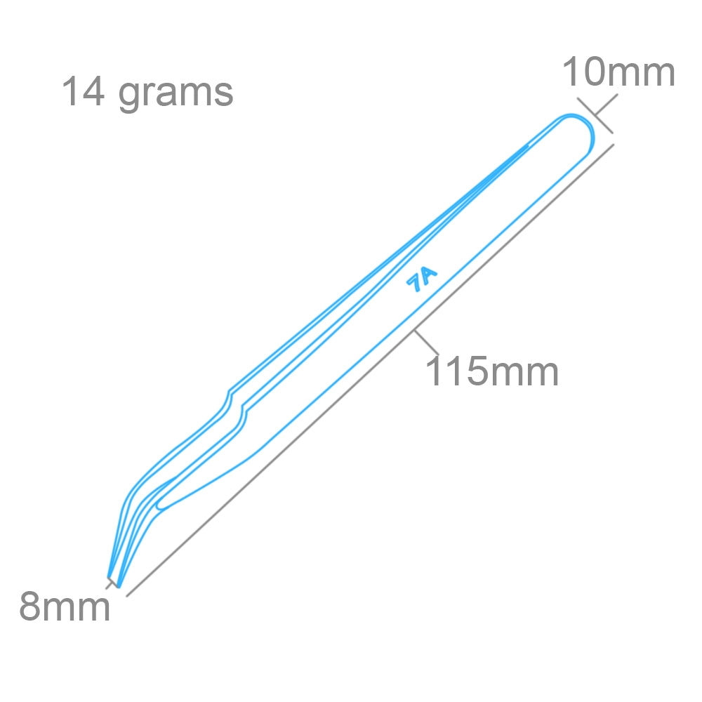 Modelcraft PTW2185-7 Extra Fine Curved Stainless Steel Tweezers (115mm) – immagine 2