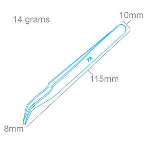 Modelcraft PTW2185-7 Extra Fine Curved Stainless Steel Tweezers (115mm) – immagine 2