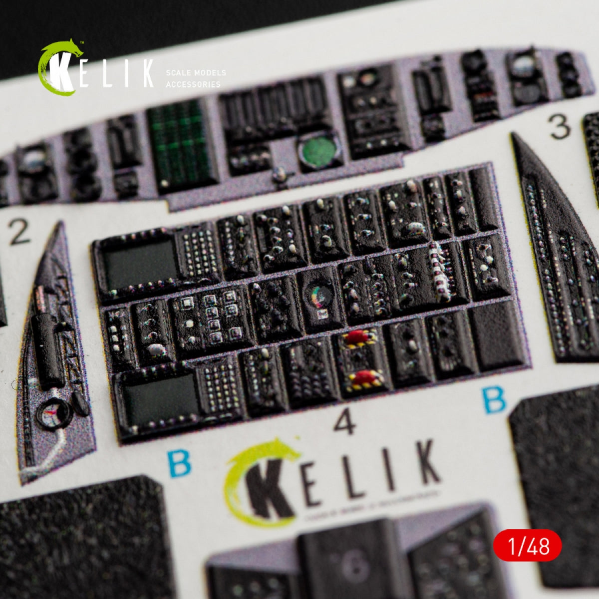 KELIK K48050 MH-60K BLACK HAWK INTERIOR 3D DECALS FOR ITALERI KIT 2666 1/48 – zdjęcie 3