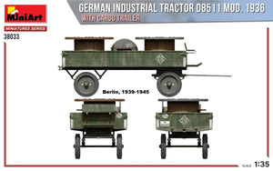 MiniArt 38033 GERMAN INDUSTRIAL TRACTOR D8511 MOD. 1936 WITH CARGO TRAILER 1/35 – zdjęcie 7