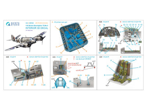 Quinta Studio QD+48556 Bristol Beaufighter TF.Mk.X 3D-Printed &amp;amp; coloured Interior on decal paper (Tamiya) (with 3D-printed resin parts) 1/48 – immagine 2