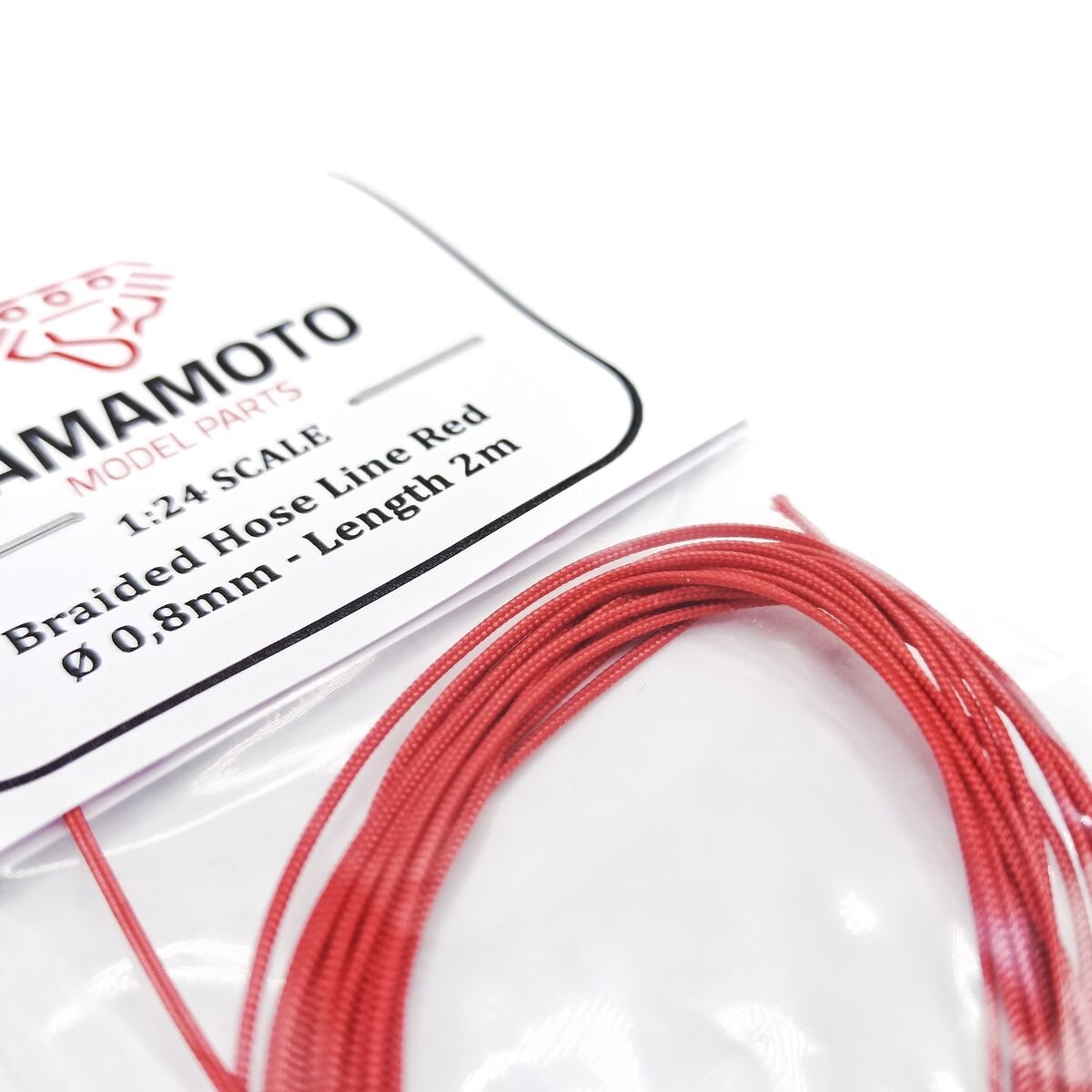 Yamamoto YMPTUN92 Braided hose red 0.8 mm 2 m 1/24
