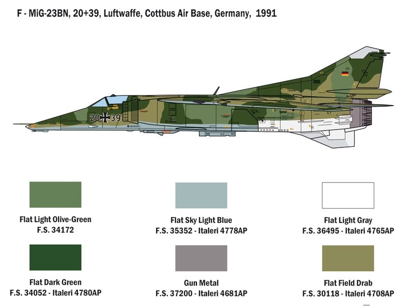Italeri 2798 MiG-23 MF/BN FLOGGER 1/48 – immagine 6
