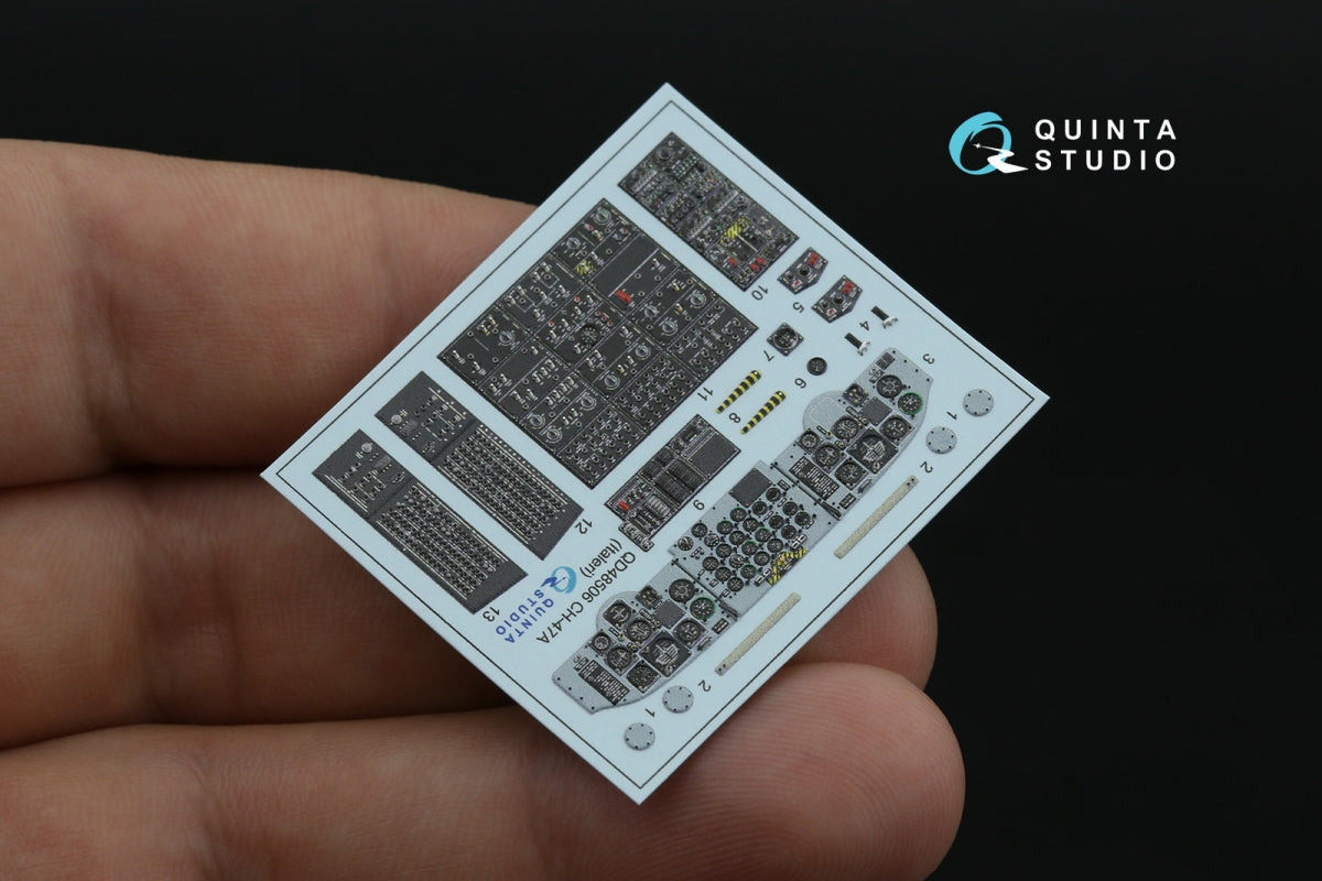 Quinta Studio QD48506 CH-47A 3D-Printed coloured Interior on decal paper (Italeri) 1/48 – imagen 4