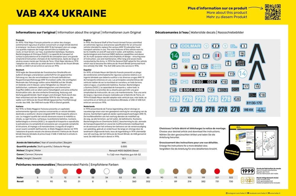 Heller 57130 VAB 4X4 Ukraine - Starter Kit 1/35 – immagine 4