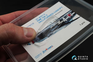 Quinta Studio QC48001-S Yak-3 vacuformed clear canopy 1 pcs (for 4814 Zvezda kit) 1/48 – Bild 7
