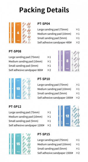Jeu de 3 tampons de ponçage acryliques DSPIAE PT-SP15 n° 1500 – image 2