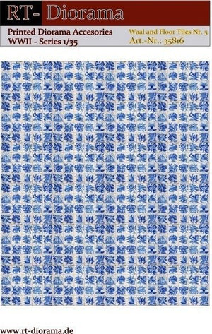 RT-Diorama 35816 Printed Accessories: Wall and Floor Tiles Nr.5 1/35