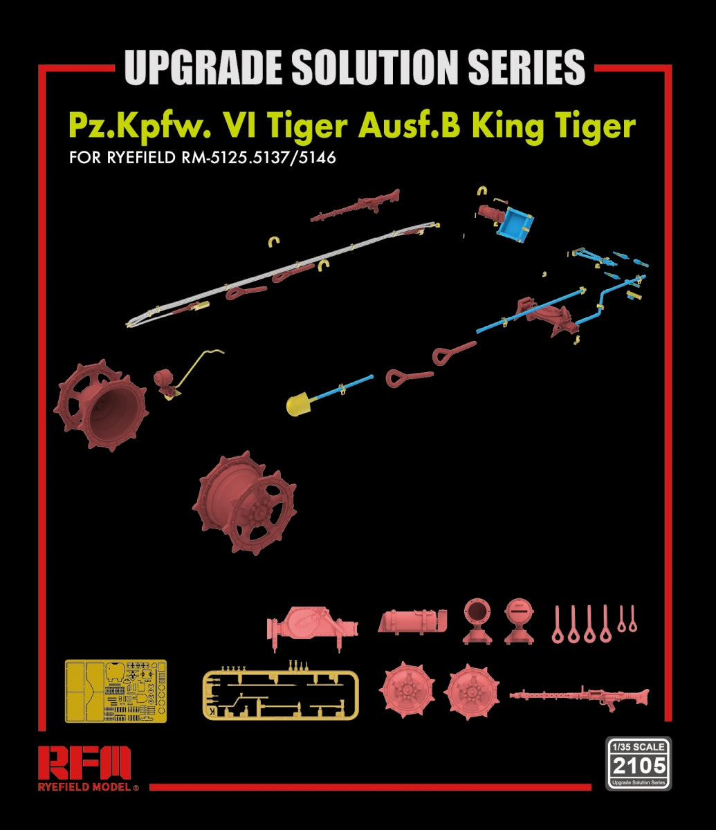 Rye Field Model 2105 Kingtiger Upgrade set for RFM RM5125/5137/5146 1/35 – imagen 2