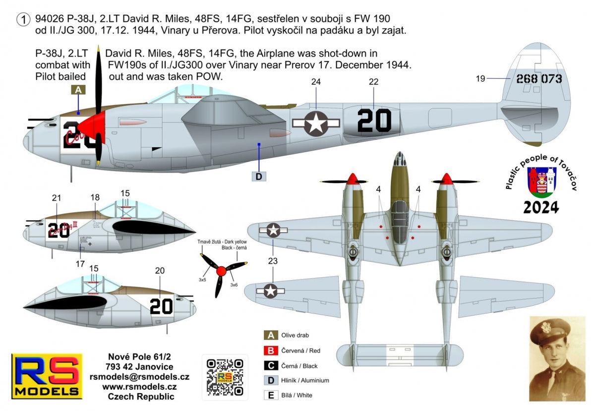 RS Models 94026 Lockheed P-38 J-15 LO - Battle over Moravia (Limited Edition) 1/72 – immagine 2