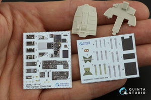 Quinta Studio QD48214 F-15C PAD-upgraded 3D-Printed &amp;amp; coloured Interior on decal paper with resin parts (GWH) 1/48 – Bild 14