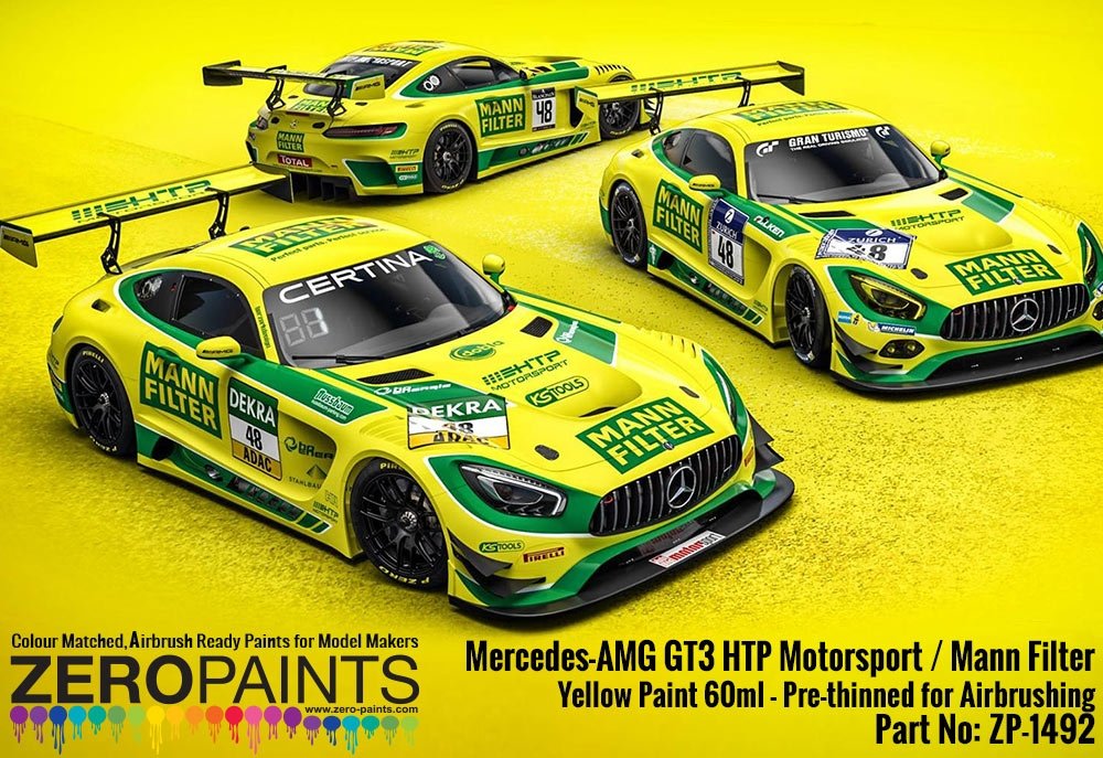 Zero Paints ZP-1492 - Mercedes-AMG GT3 HTP Motorsport / Mann Filter Yellow Paint 60 ml – Bild 2