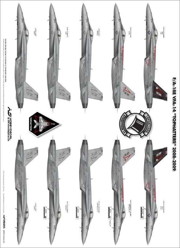HobbyDecal AL48010V1 F/A-18E Tophatters 2008-2009 1/48 – Bild 3