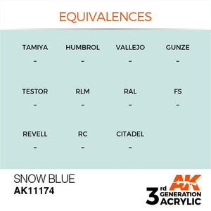 AK Interactive AK11174 SNOW BLUE – STANDARD 17ml – immagine 2
