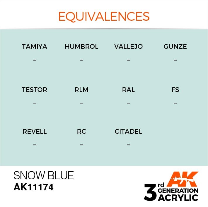 AK Interactive AK11174 SNOW BLUE – STANDARD 17ml – immagine 2