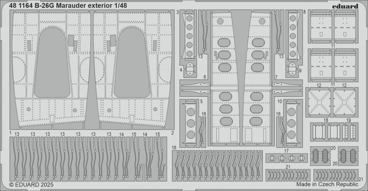 Eduard 481164 B-26G Marauder exterior ICM 1/48