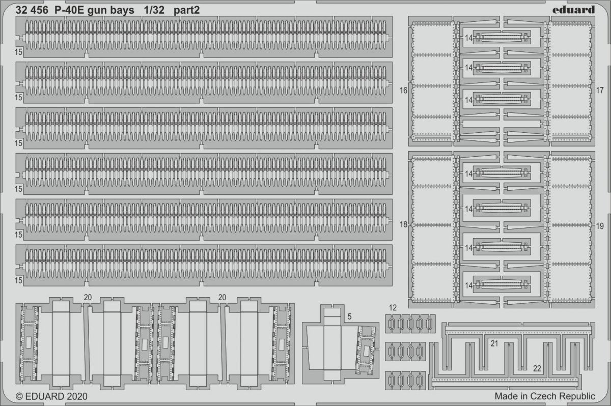 Eduard 32456 P-40E gun bays 1/32 TRUMPETER – immagine 2