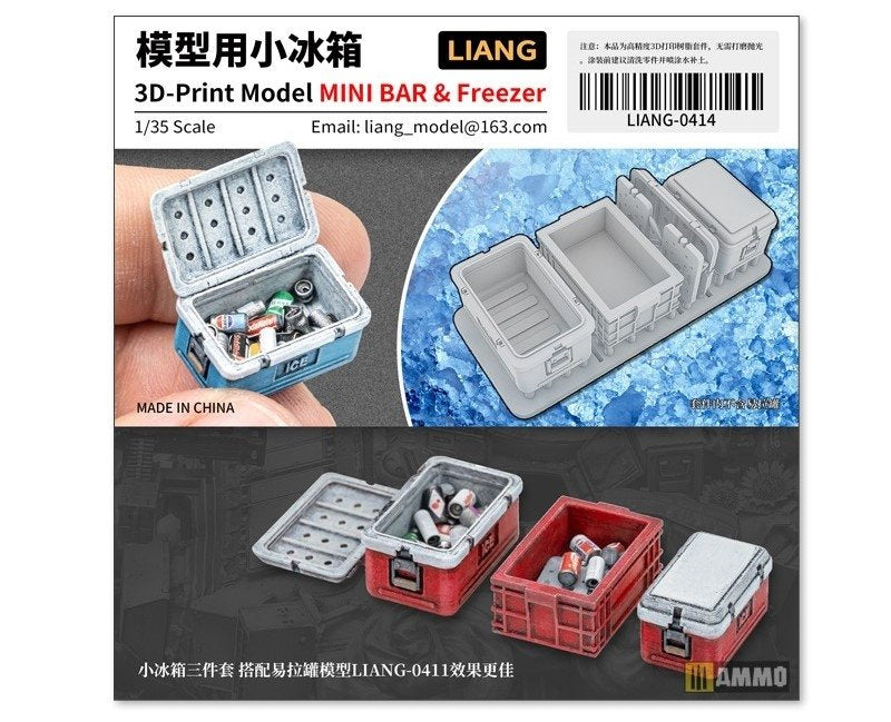 Liang 0414 3D-Print Model Mini Bar &amp;amp; Freezer 1/35 – immagine 2
