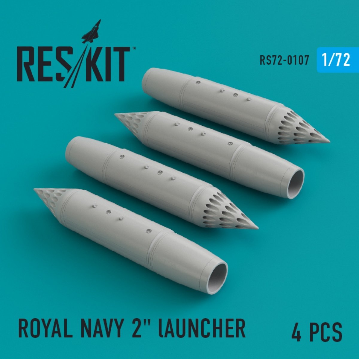 RESKIT RS72-0107 ROYAL NAVY 2&amp;quot; LAUNCHERS (4 PCS) 1/72