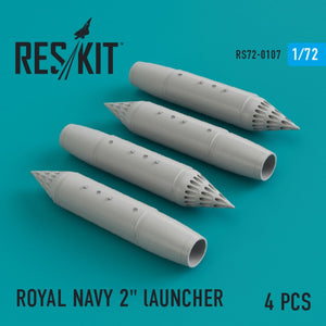 RESKIT RS72-0107 ROYAL NAVY 2&amp;quot; LAUNCHERS (4 PCS) 1/72