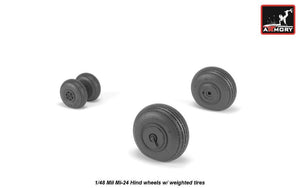 Armory Models AW48031 Mil Mi-24 Hind wheels w/ weighted tires 1/48 – imagen 3