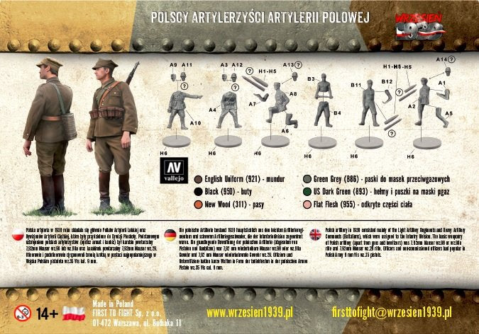 First to Fight PL055 Polscy artylerzyści artylerii polowej 1/72 – zdjęcie 3