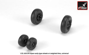 Roues Armory Models AW32502 JAS-39 Gripen avec pneus lestés, échelle 1/32 (début de production) – image 3