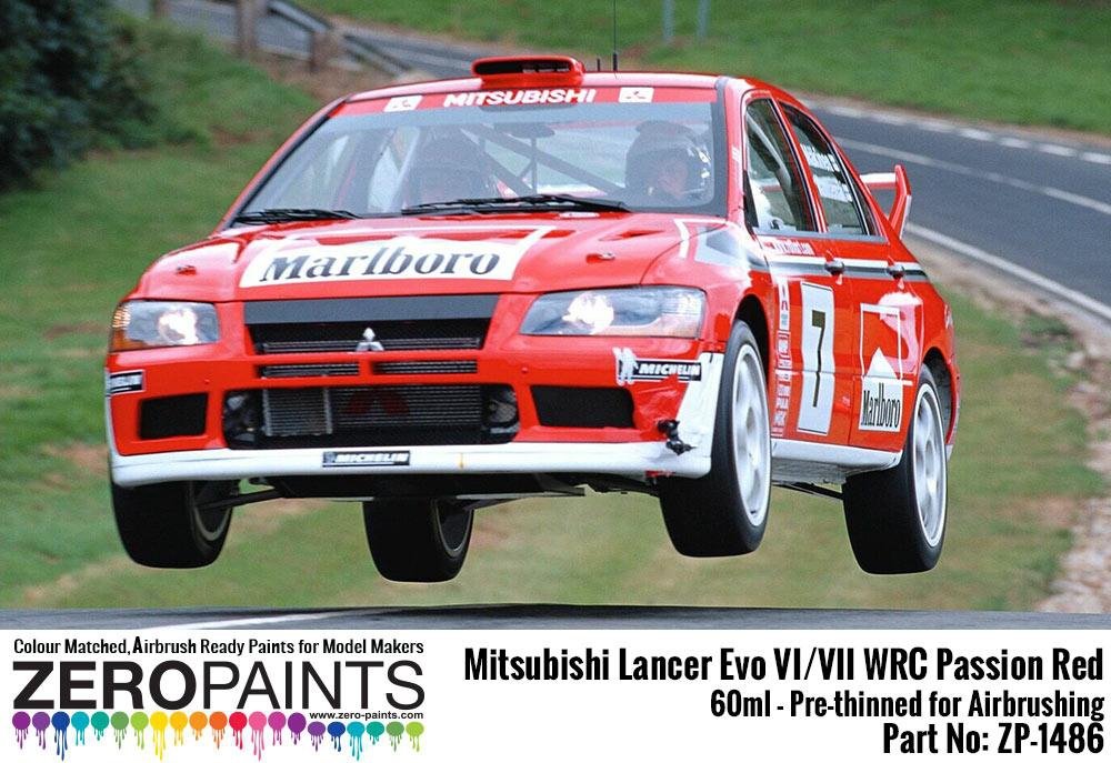 Zero Paints ZP-1486 Mitsubishi Lancer Evo VI WRC Passion Red Paint 60ml – immagine 2