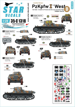 Star Decals 35-C1318 PzKpfw I dans l&amp;#39;Ouest 1/35