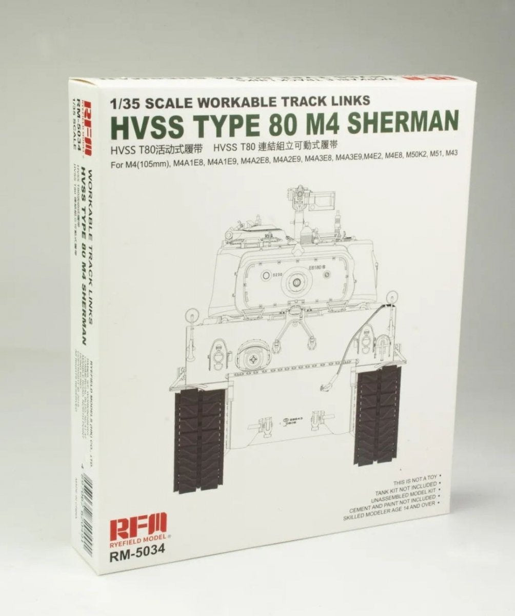 Rye Field Model 5034 HVSS T80 Track for M4 Sherman 1/35 – immagine 2