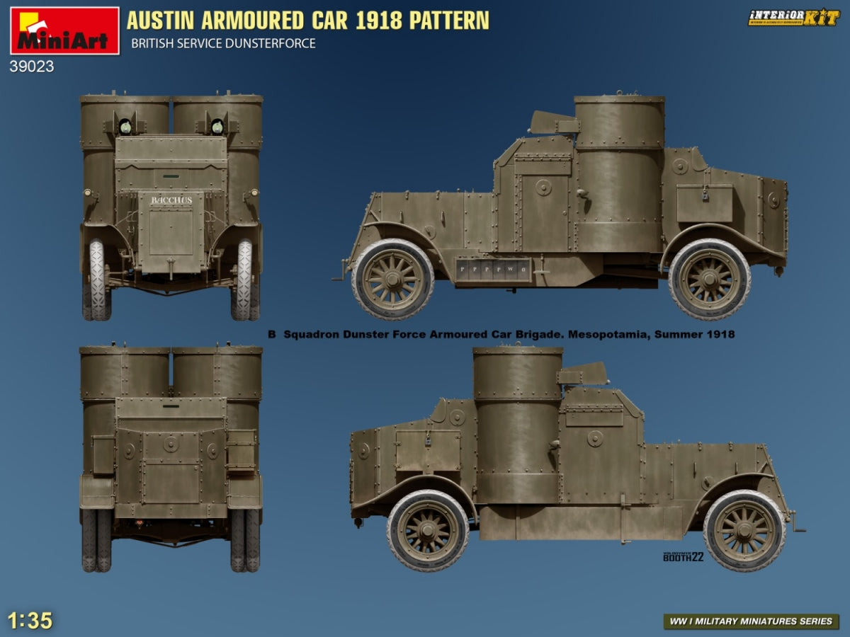 Miniart 39023 AUSTIN ARMOURED CAR 1918 PATTERN. BRITISH SERVICE DUNSTERFORCE. INTERIOR KIT 1/35 – zdjęcie 8