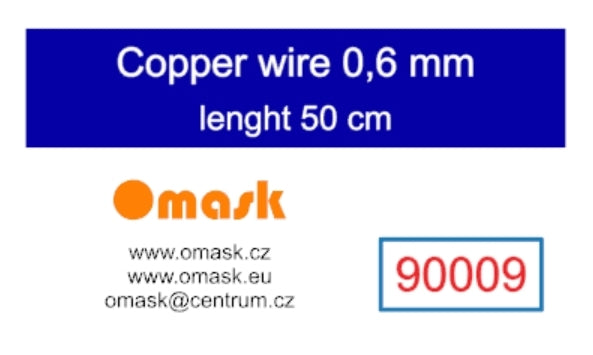 Omask 90009 Copper wire 0,6 mm lenght 50 cm