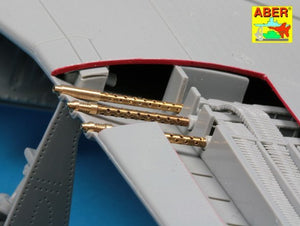 Aber A32108 Set of 6 turned US cal .50 (12,7mm) Browning M2 barrels for P-51 Mustang (1/32) – image 4