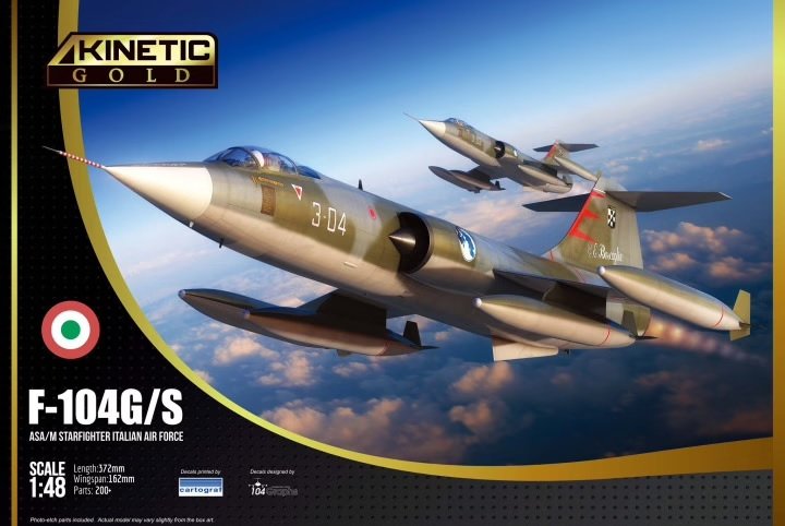 Kinetic K48093 F-104G/S ASA/M Starfighter Armée de l&amp;#39;air italienne 1/48